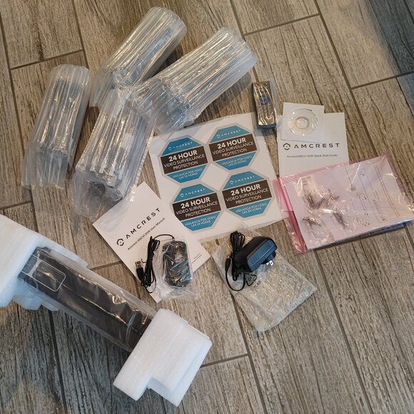 AMCREST Security System 1TB Hard Drive Included, 4 cameras Weather proof, NIGHT - Picture 4 of 15